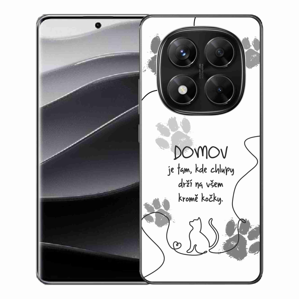 Gélový kryt mmCase na Xiaomi Redmi Note 14 Pro 5G/Poco X7 5G - kočičí motív na bielom pozadí
