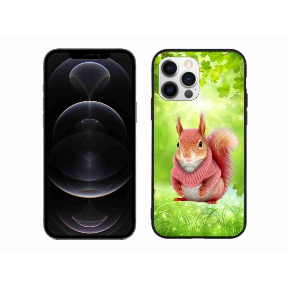 Gélový kryt mmCase na iPhone 12 Pro Max - veverička vo svetri