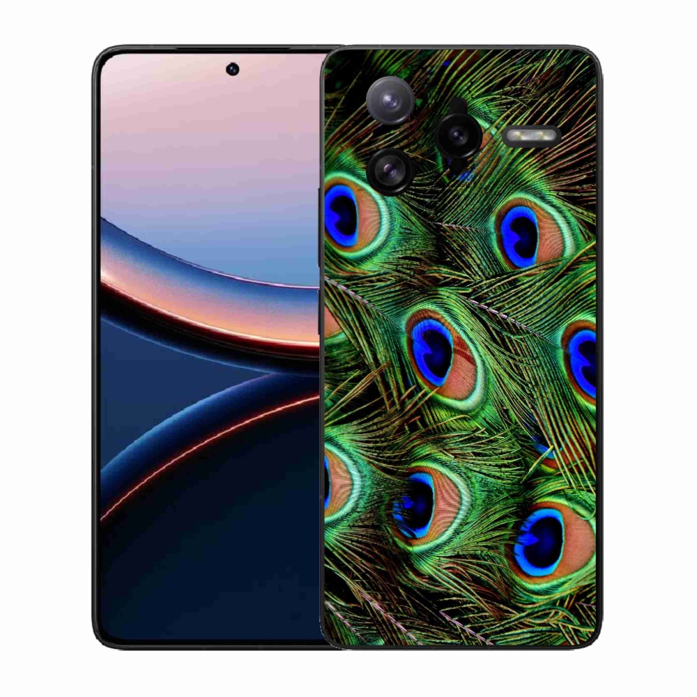 Gélový kryt mmCase na Xiaomi Poco F7 Ultra - pávie perie