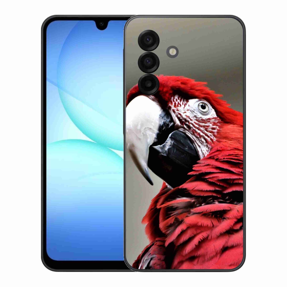 Gélový kryt mmCase na Samsung Galaxy A17 4G/5G - papagáj ara červený