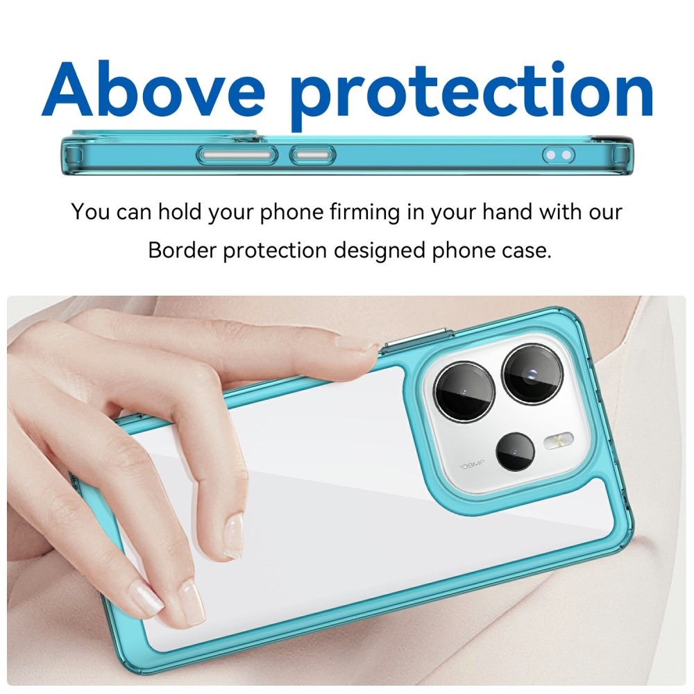 Gélový obal s pevným chrbtom na Xiaomi Redmi Note 14 - svetlomodrý