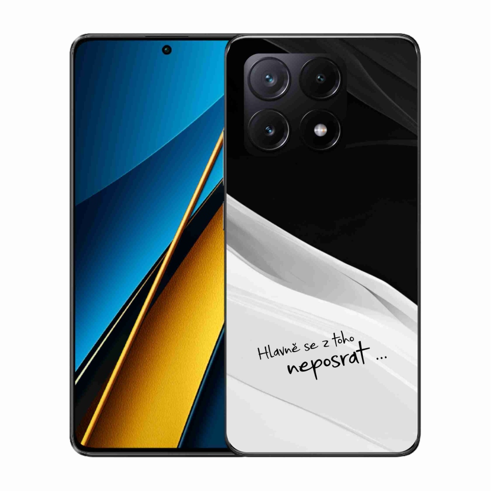 Gélový kryt mmCase na Xiaomi Poco X6 Pro 5G - vtipný text 13 bieločierne pozadie