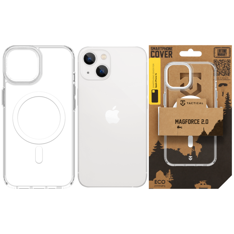 Tactical MagForce 2.0 Puzdro pre Apple iPhone 14 strieborné