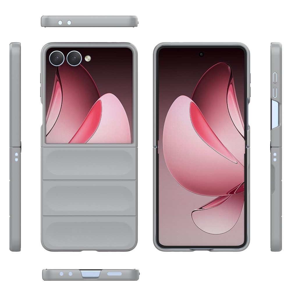 Rugg odolný gélový obal na Samsung Galaxy Z Flip7 5G - svetlosivý