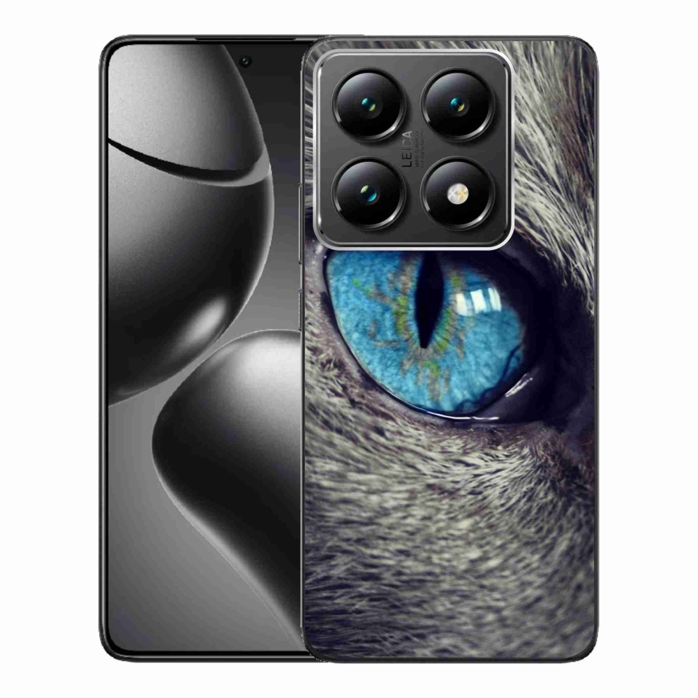 Gélový kryt mmCase na Xiaomi 14T Pro - modré mačacie oko