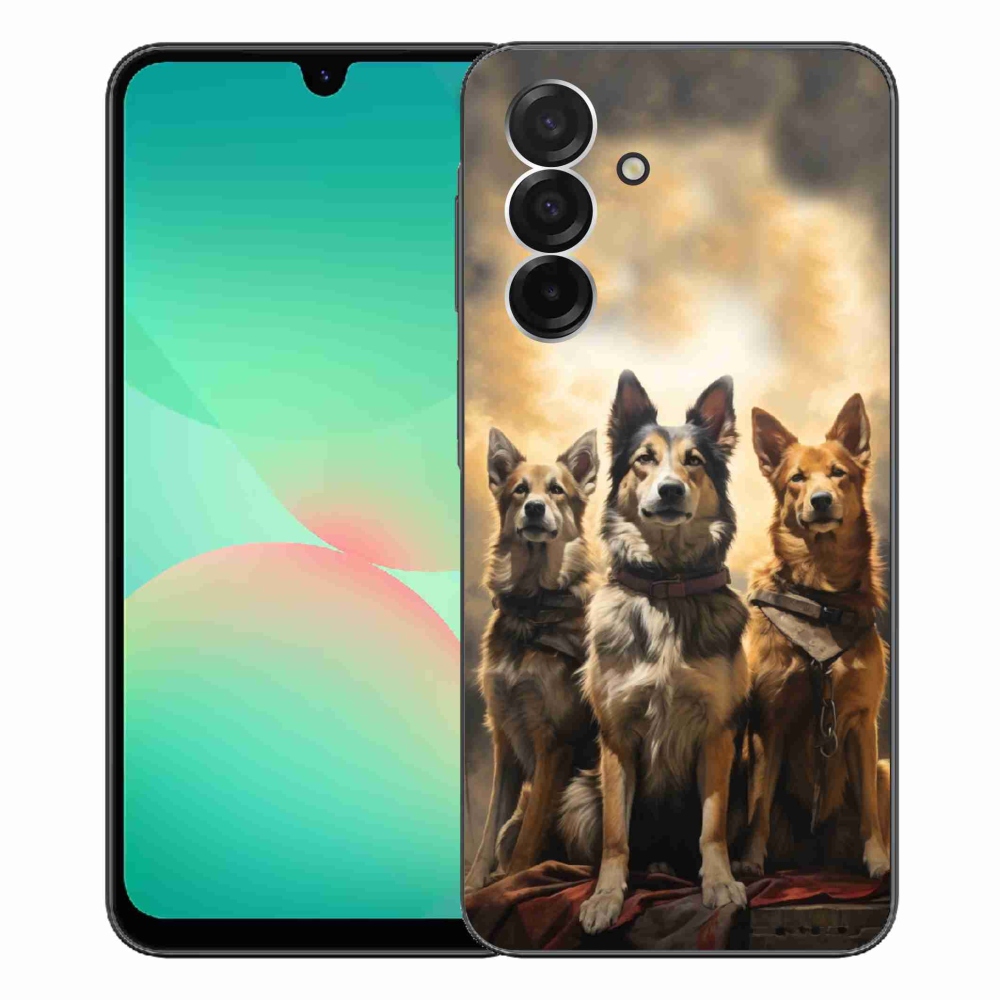 Gélový kryt mmCase na Samsung Galaxy A26 5G - tri psy