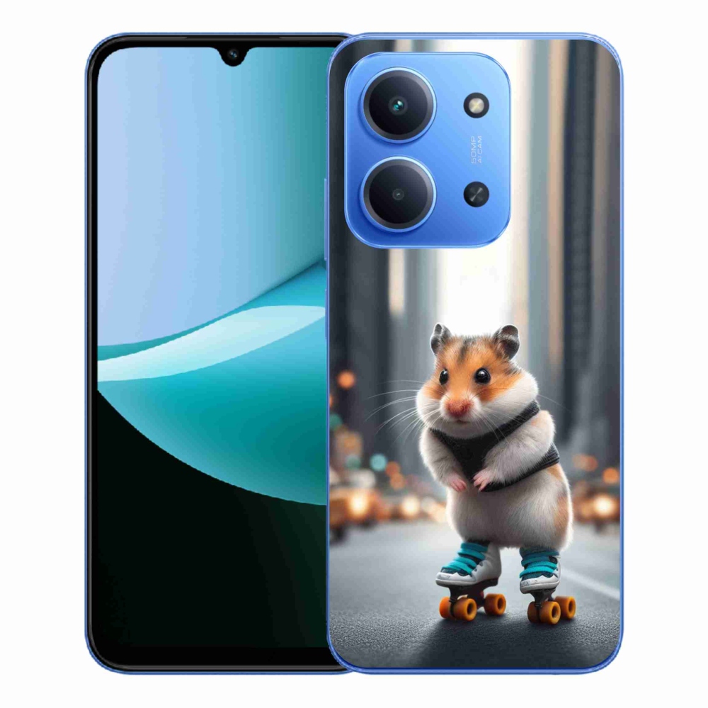 Gélový kryt mmCase na Xiaomi Redmi 15C 4G/5G (173mm) - škrečok na korčuliach