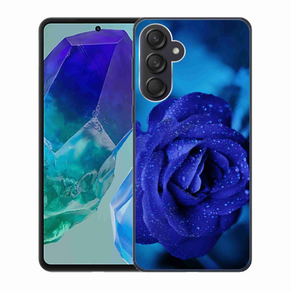 Gélový obal mmCase na Samsung Galaxy M55 5G - modrá ruža