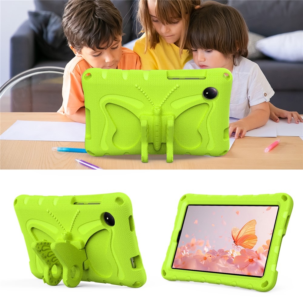 Kids Butterfly EVA odolné púzdro s popruhom na tablet Xiaomi Redmi Pad SE 8.7 - zelené