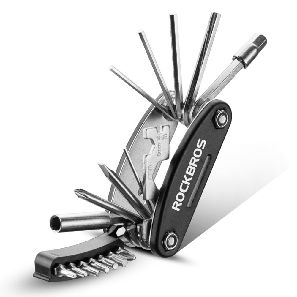 Kompaktné cyklistické náradie 16 v 1 na rýchle opravy bicykla