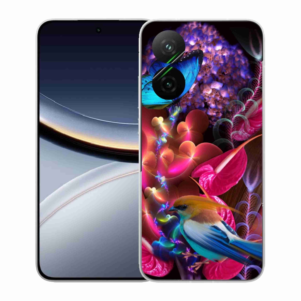 Gélový kryt mmCase na Xiaomi Poco F7 5G - farebné kvety