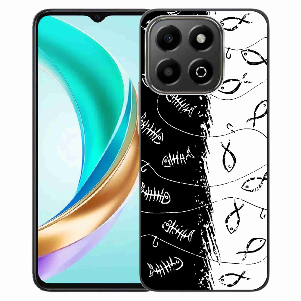 Gélový kryt mmCase na Honor X6b - kostry a rybky