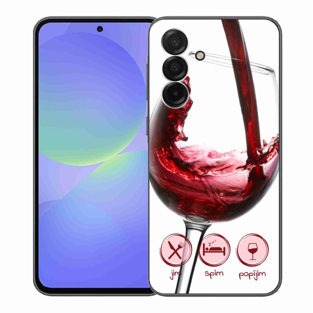 Gélový kryt mmCase na Samsung Galaxy A36 5G - pohár vína červené