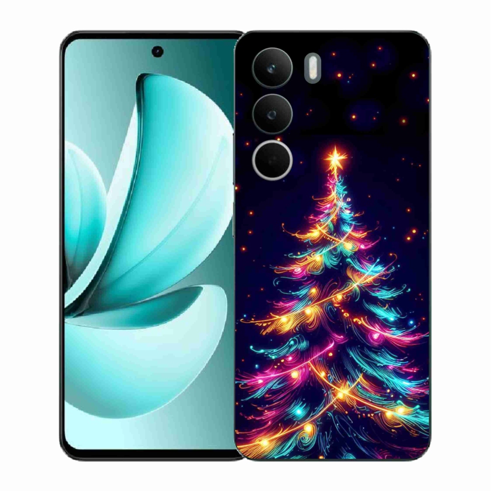 Gélový kryt mmCase na Realme C71 - neónový vianočný stromček