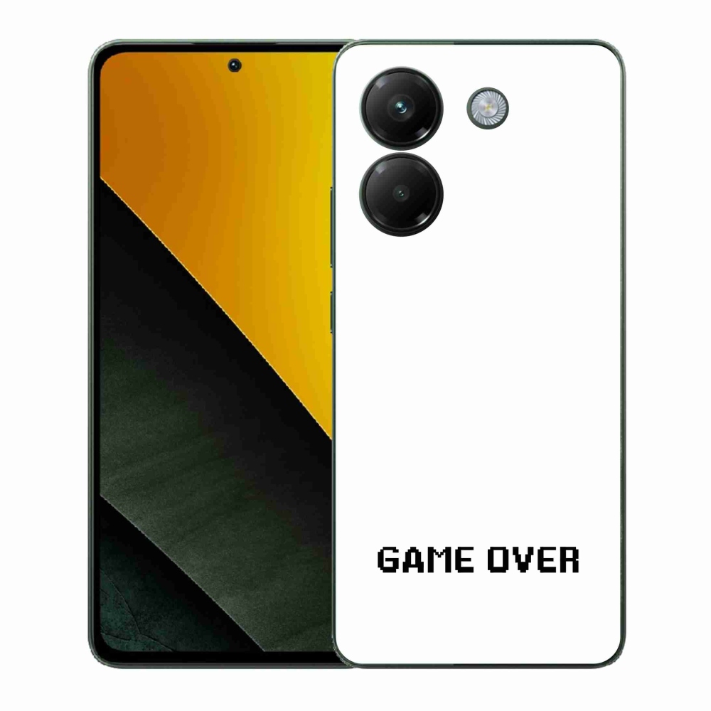 Gélový kryt mmCase na Xiaomi Poco M7 Pro 5G - game over biele pozadie