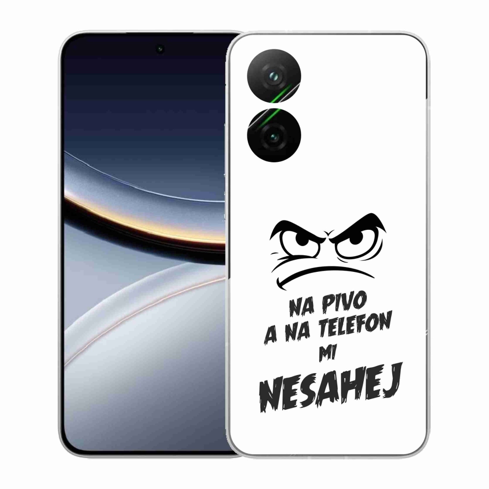 Gélový kryt mmCase na Xiaomi Poco F7 5G - pivný motív 2 biele pozadie