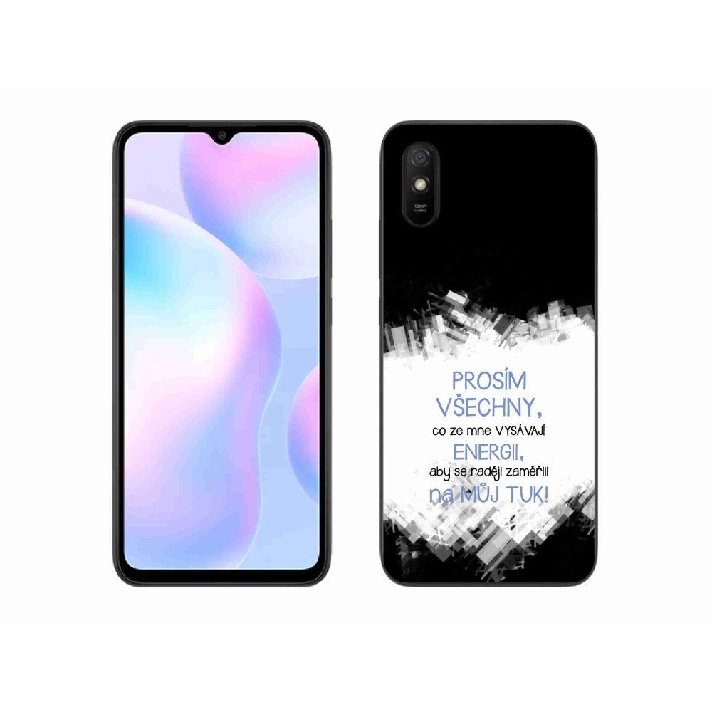 Gélový kryt mmCase na Xiaomi Redmi 9AT - vtipný text 1 modrý
