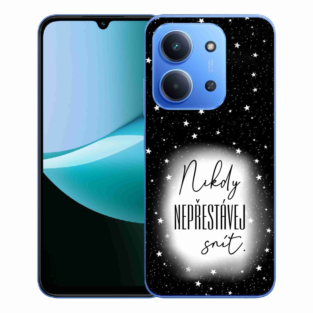 Gélový kryt mmCase na Xiaomi Redmi 15C 4G/5G (173mm) - citát 1 bieločierne pozadie