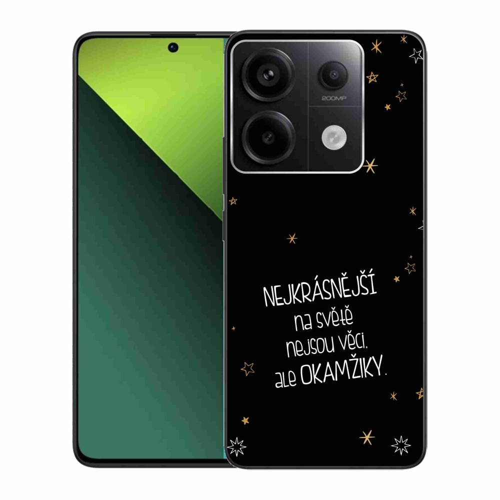 Gélový kryt mmCase na Xiaomi Redmi Note 13 Pro 5G/Poco X6 5G - citát 4 čierne pozadie