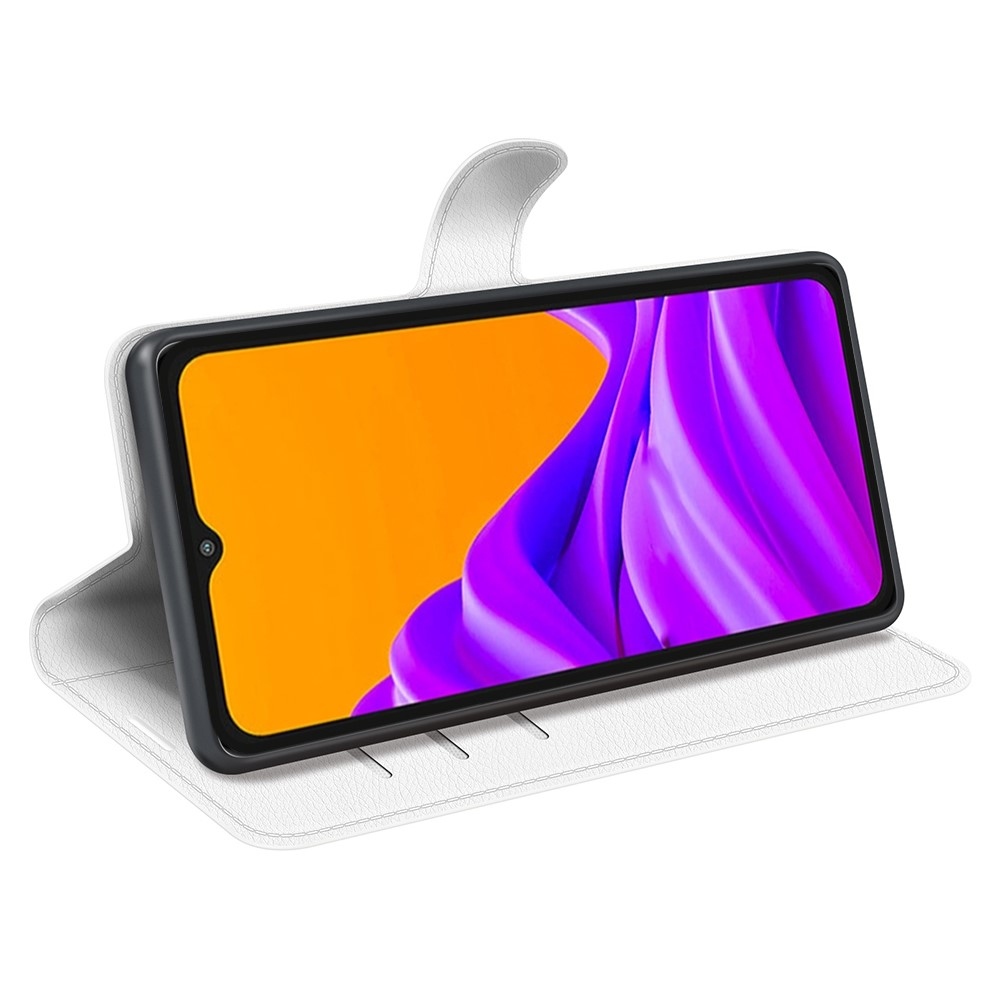 Litchi knižkové púzdro na Samsung Galaxy Xcover 7 Pro - biele