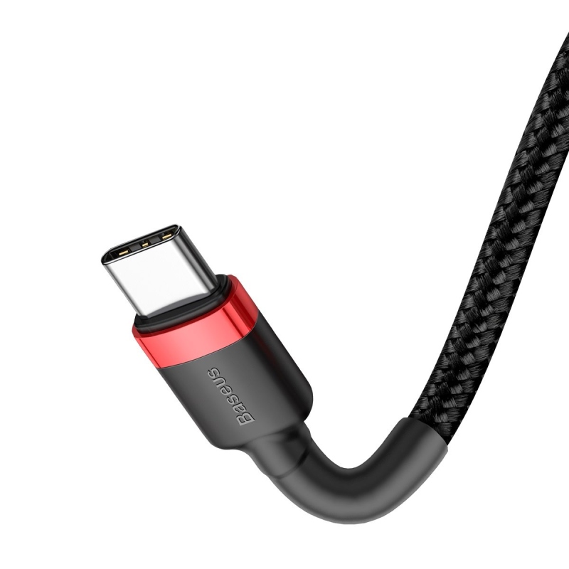 Baseus Cafule Flash Charging Dátový Kábel USB-C - USB-C 60W 1m Red/Black
