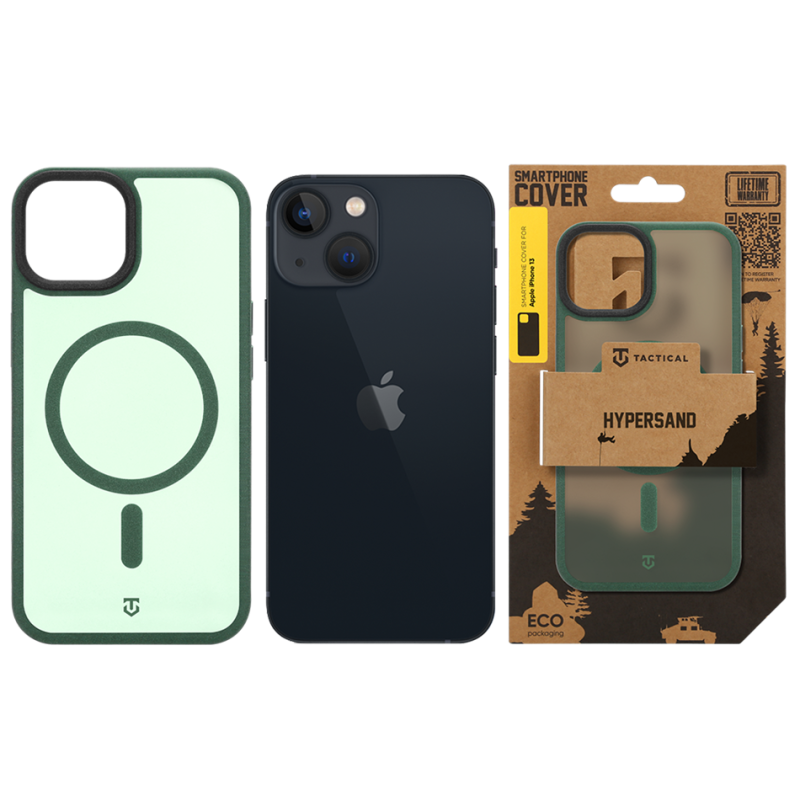 Tactical MagForce Hypersand puzdro pre Apple iPhone 13 v farbe Forest Green
