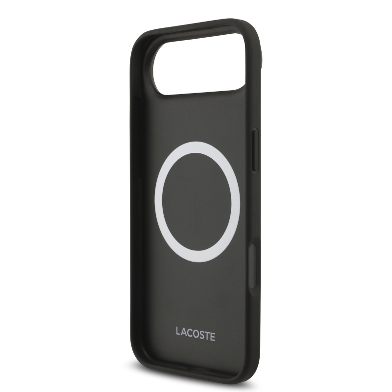 Lacoste Iconic Petit Pique Zadný kryt MagSafe + peňaženka pre iPhone Air Black