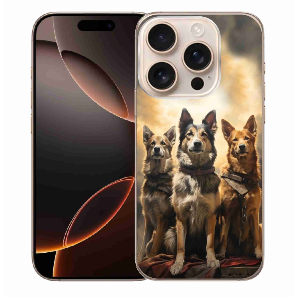 Gélový kryt mmCase na iPhone 16 Pro Max - tri psy