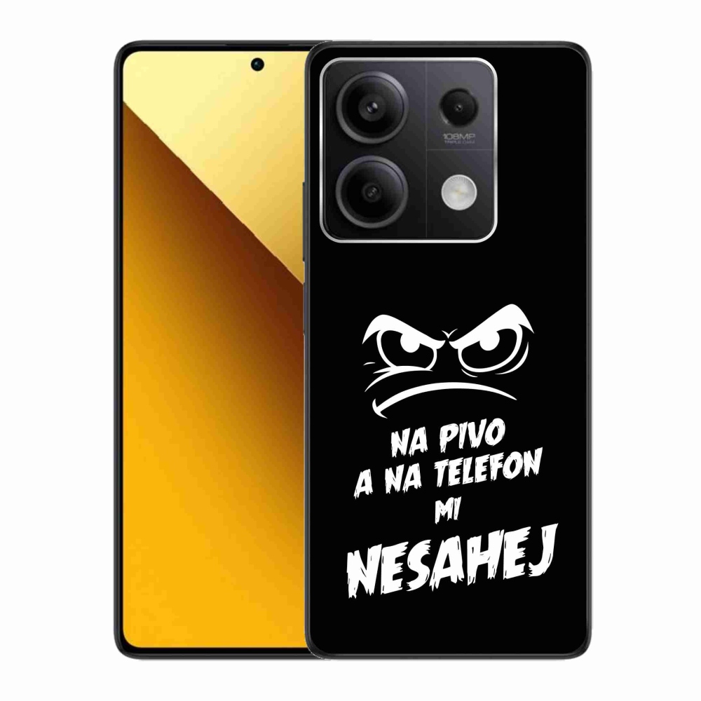 Gélový kryt mmCase na Xiaomi Redmi Note 13 5G - pivný motív 2 čierne pozadie