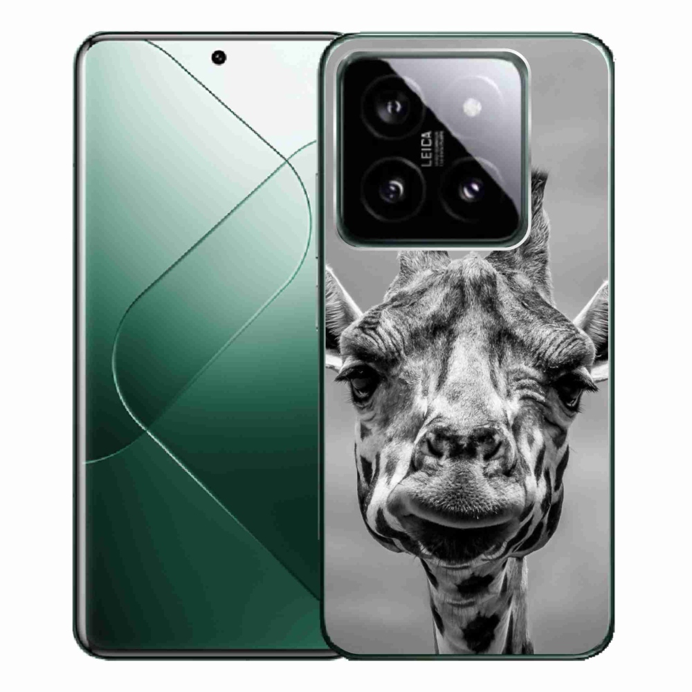 Gélový kryt mmCase na Xiaomi 14 Pro - čiernobiela žirafa