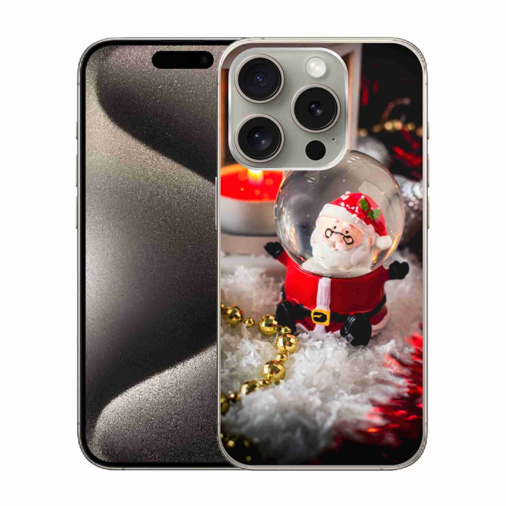 Gélový kryt mmCase na iPhone 15 Pro - Santa Claus 1