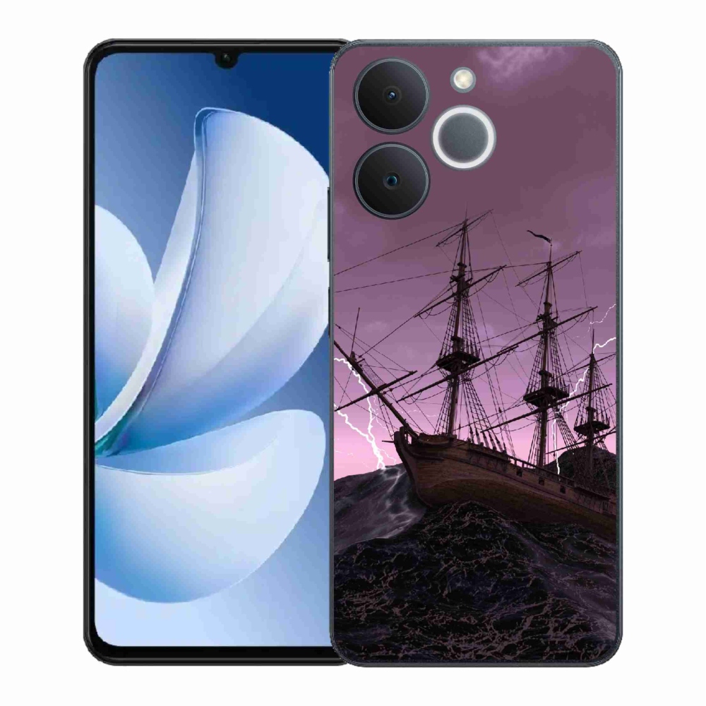 Gélový kryt mmCase na Realme Note 70T - loď v búrke