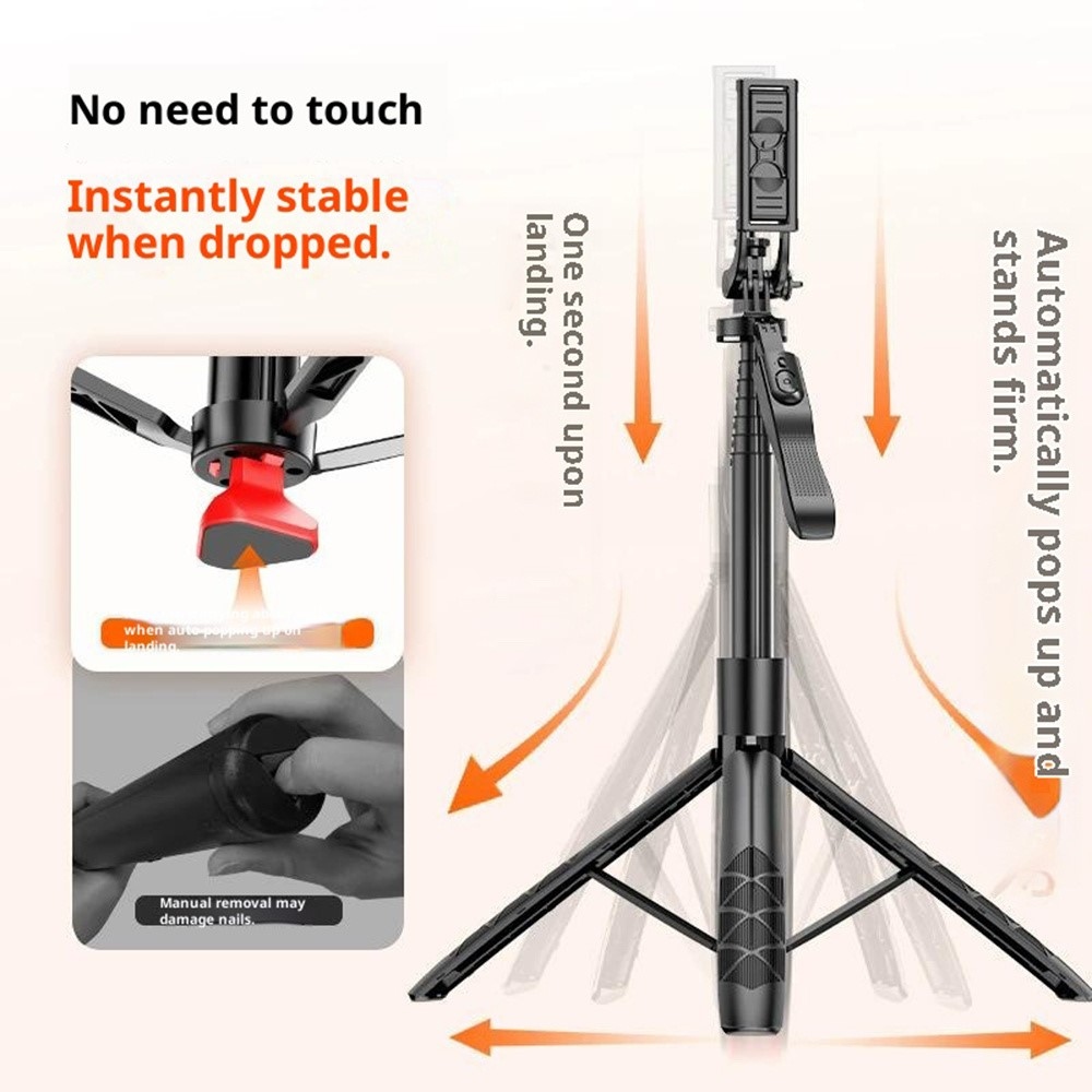 Teleskopická selfie tyč L16-TT so statívom 1,8 m s diaľkovým ovládaním