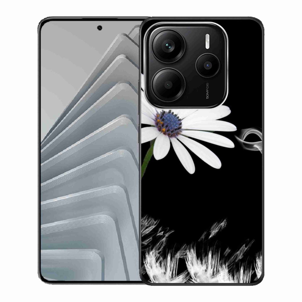 Gélový kryt mmCase na Xiaomi Redmi Note 14 5G - biela kvetina