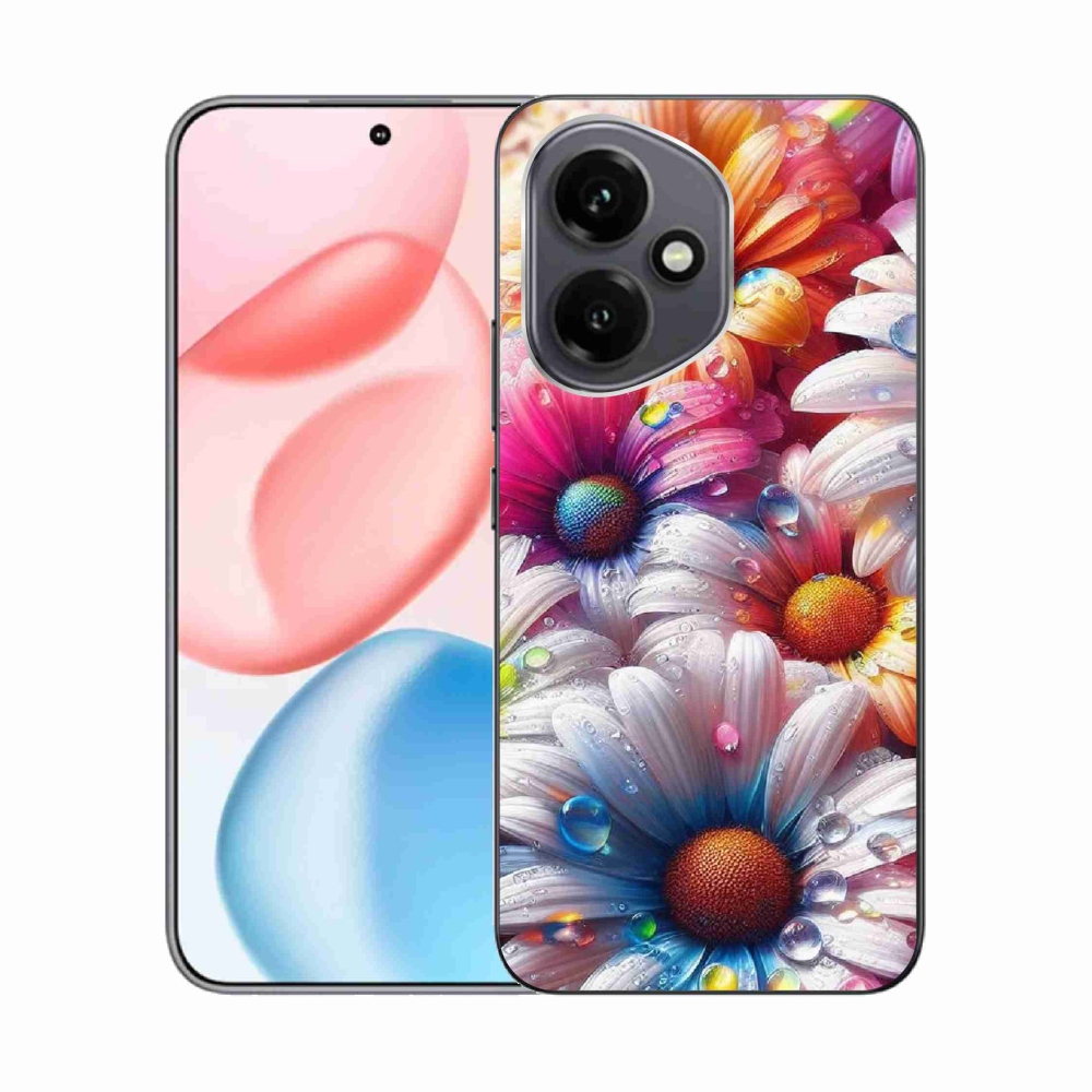 Gélový kryt mmCase na Honor 400 - farebné margaréty