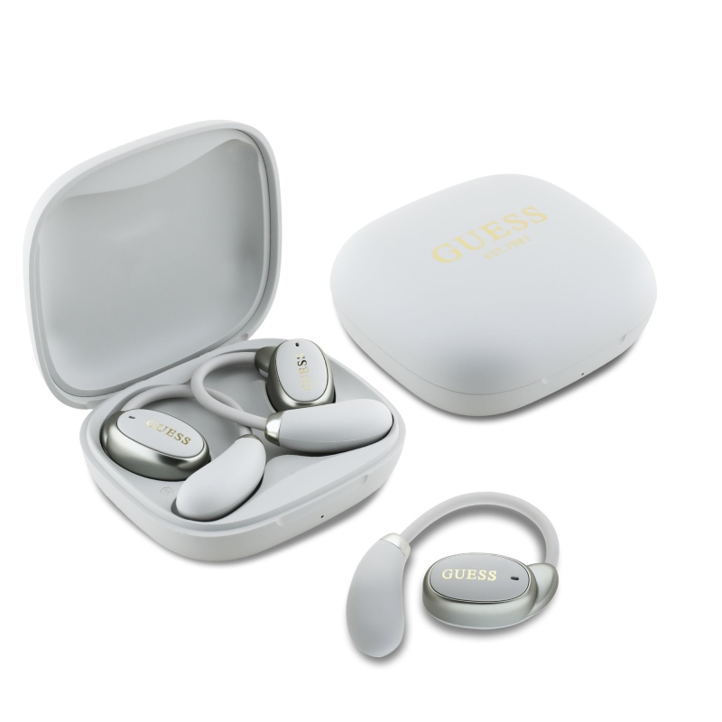 Guess Satin Classic Logo OWS Bezdrôtové Slúchadlá Beige