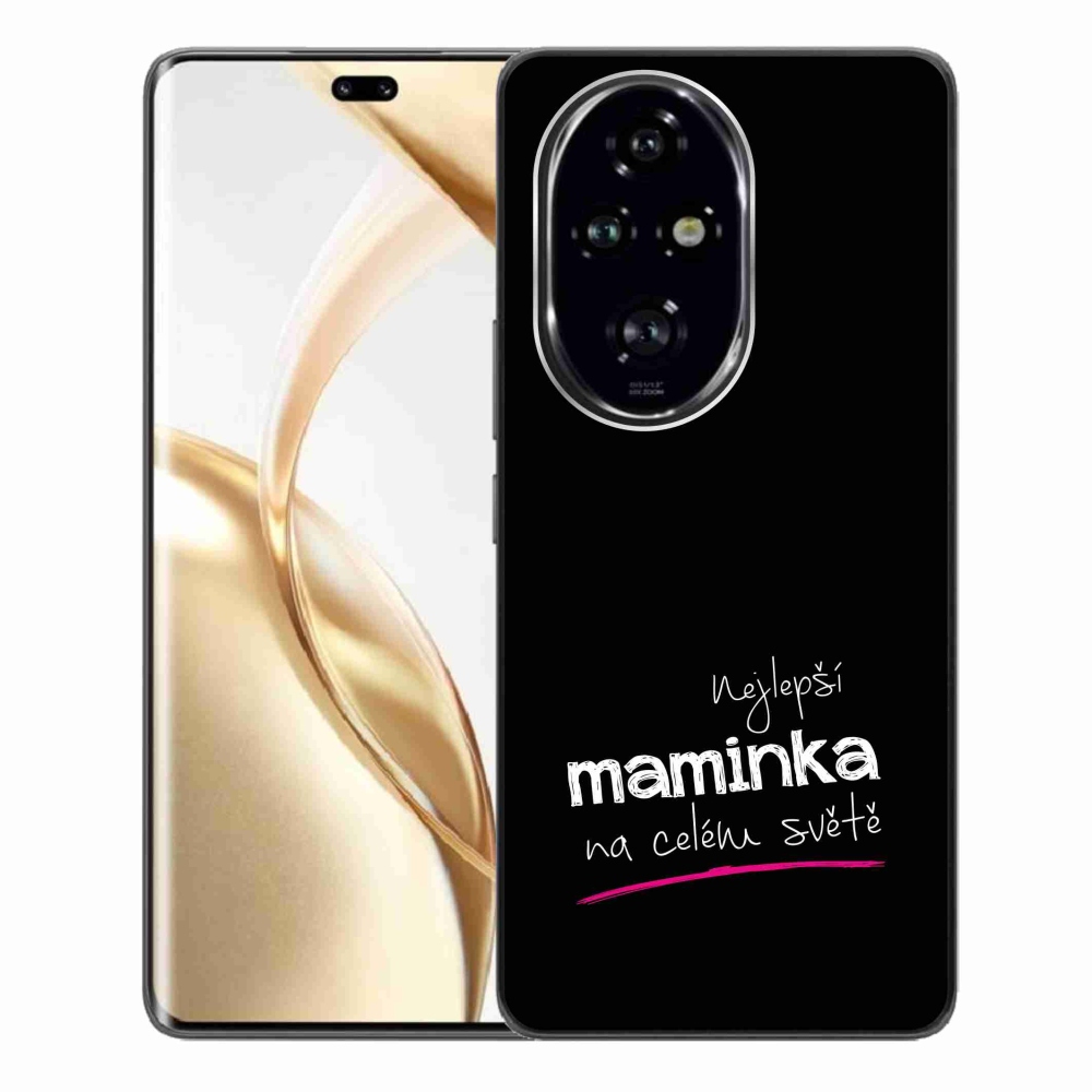 Gélový kryt mmCase na Honor 200 Pro 5G - najlepšia mamička 4 čierne pozadie