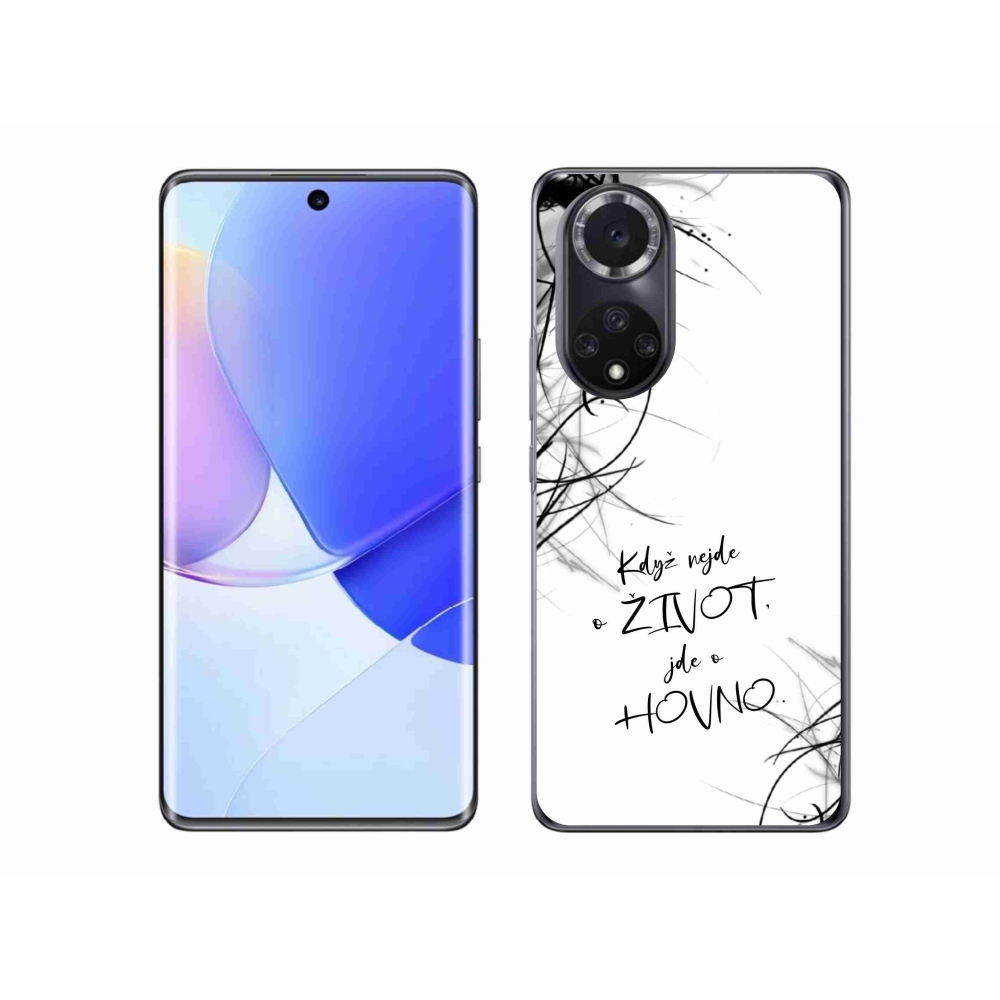 Gélový kryt mmCase na Honor 50 - vtipný text 16 biele pozadie