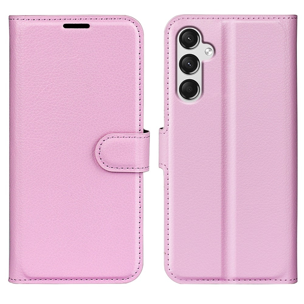 Litchi knižkové púzdro na Samsung Galaxy A25 5G - ružové