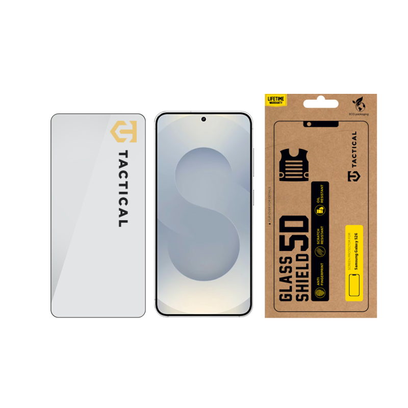 Taktický sklenený štít 5D sklo pre Samsung Galaxy S26 Black