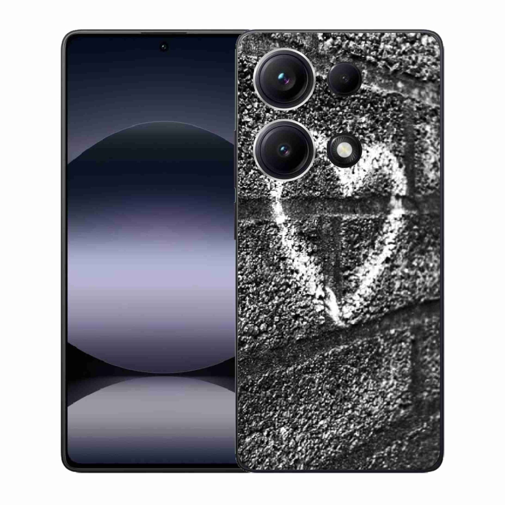 Gélový kryt mmCase na Xiaomi Redmi Note 14S - srdce na stene