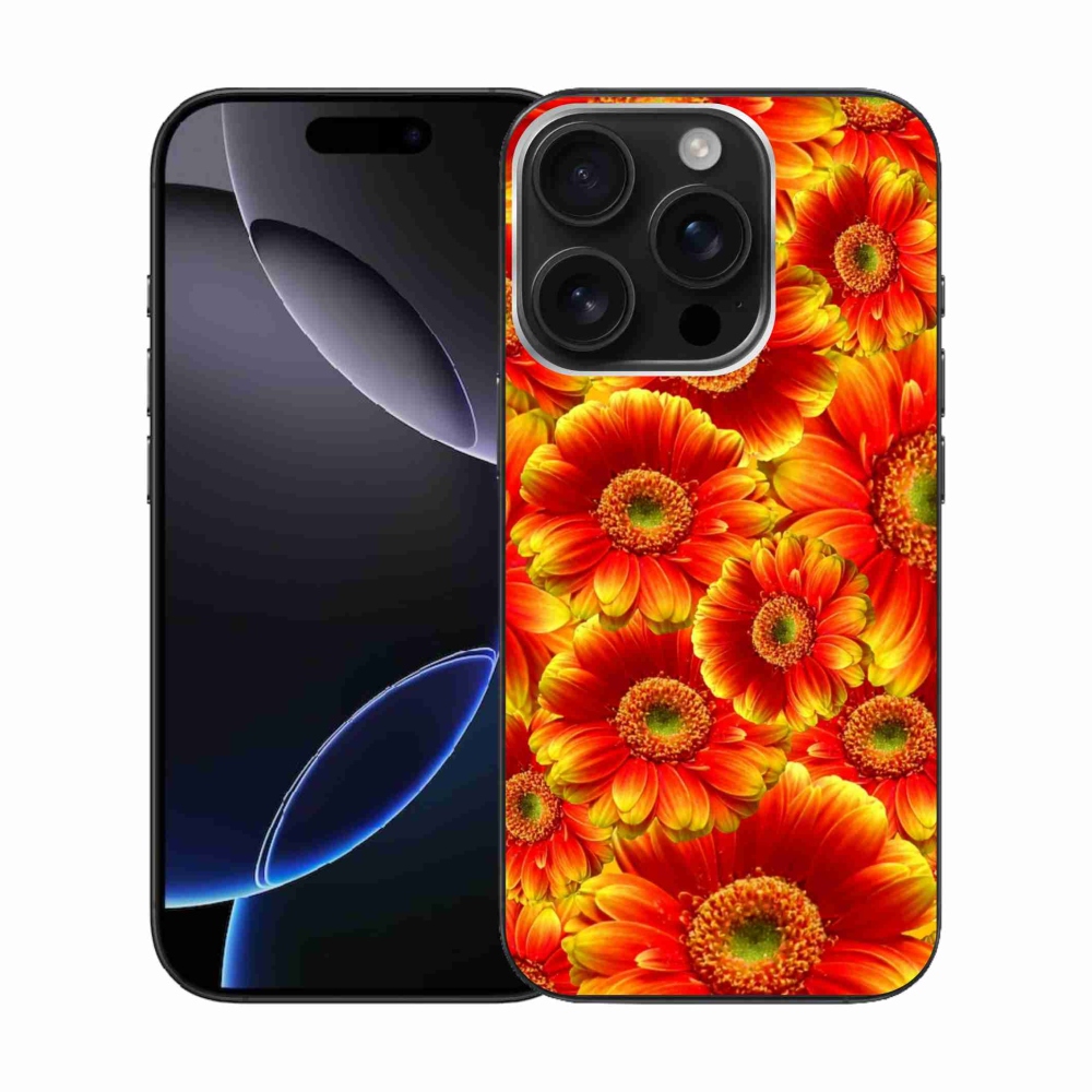 Gélový kryt mmCase na iPhone 16 Pro - gerbera 1