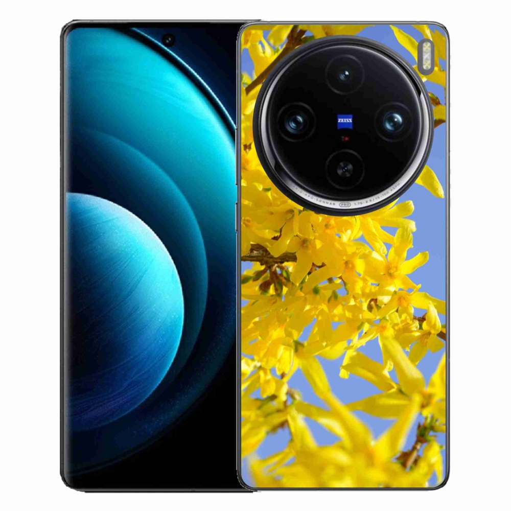 Gélový kryt mmCase na Vivo X100 Pro 5G - žlté kvety