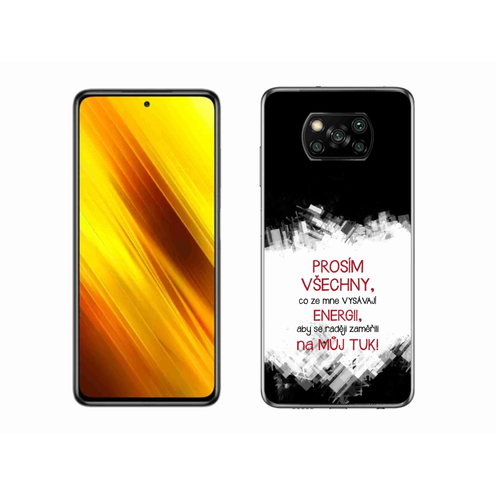 Gélový kryt mmCase na Xiaomi Poco X3 Pro - vtipný text 1 červený