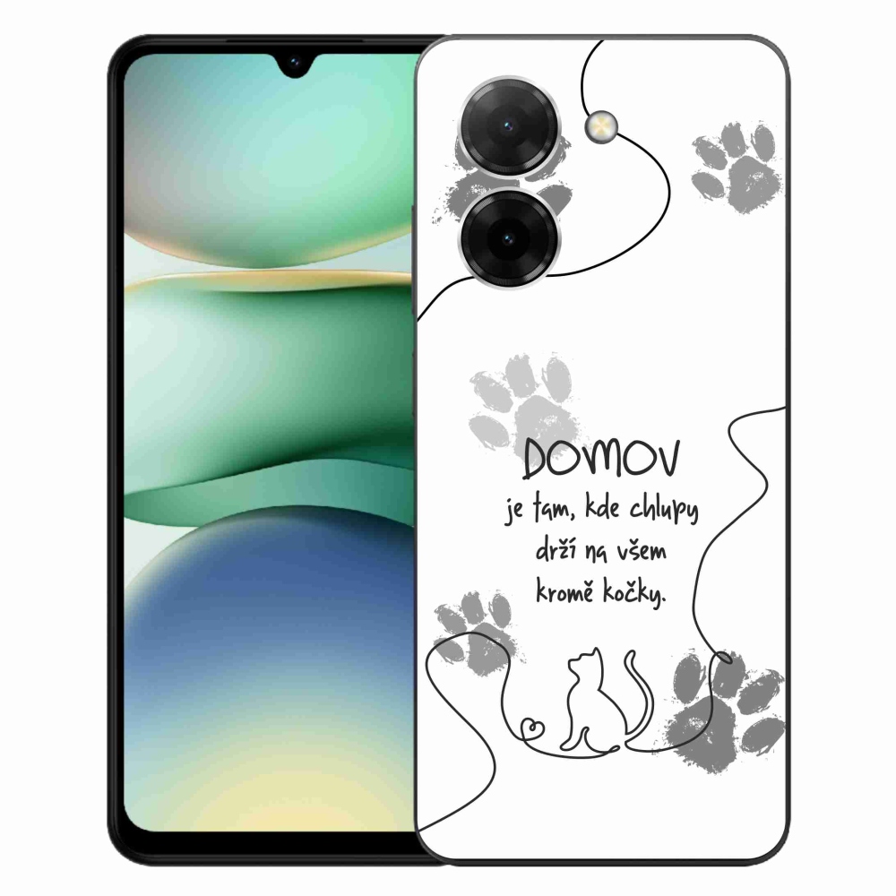 Gélový kryt mmCase na Xiaomi Redmi A5 (171.7x77.8x8.3mm) - mačacie motív biele pozadie