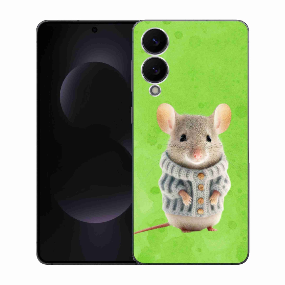 Gélový kryt mmCase na Samsung Galaxy S25 Edge - myška vo svetri