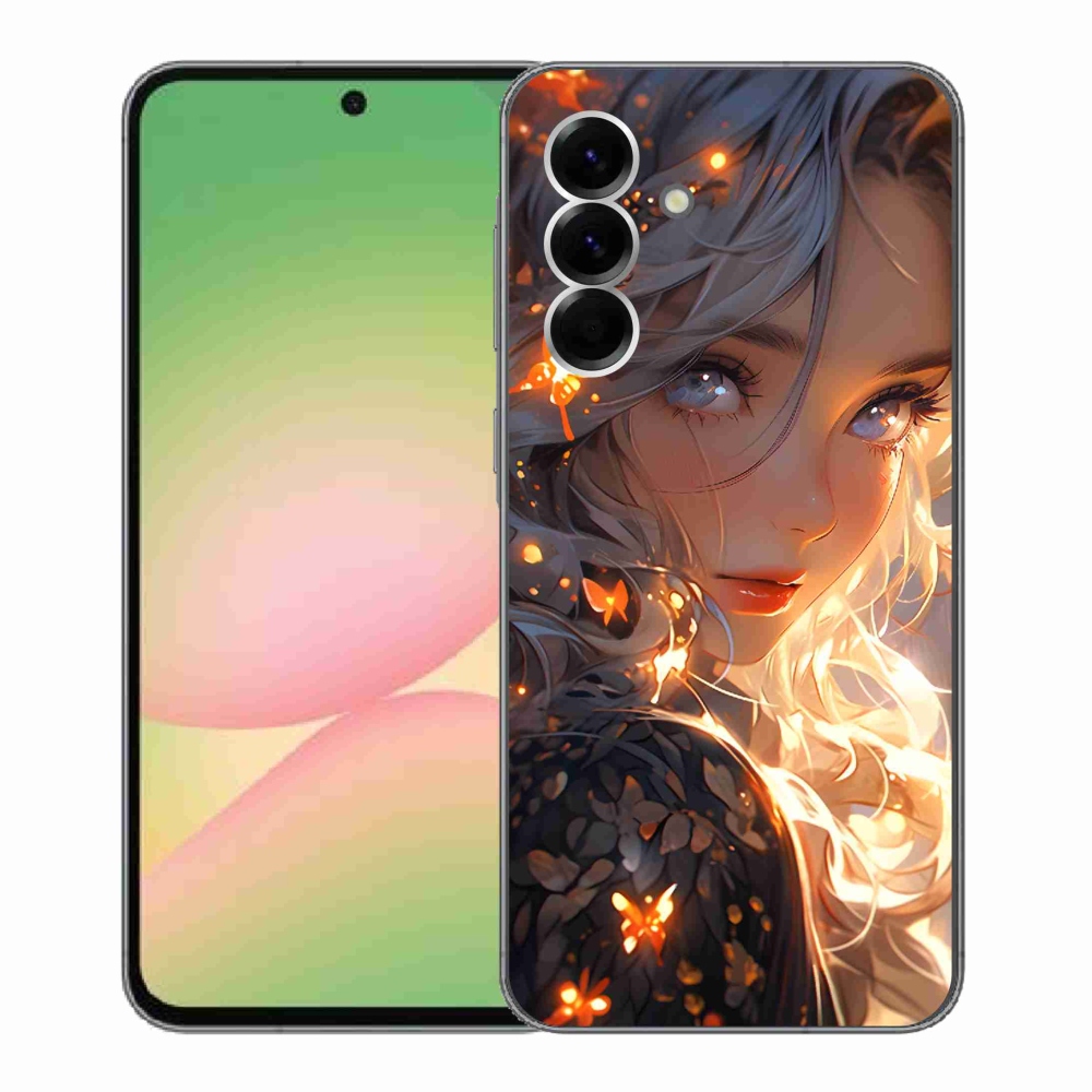 Gélový kryt mmCase na Samsung Galaxy A56 5G - dievča a motýle