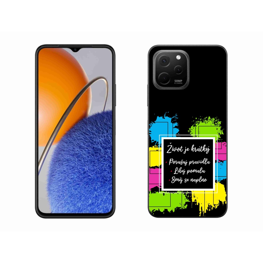Gélový kryt mmCase na Huawei Nova Y61 - citát 5 čierne pozadie