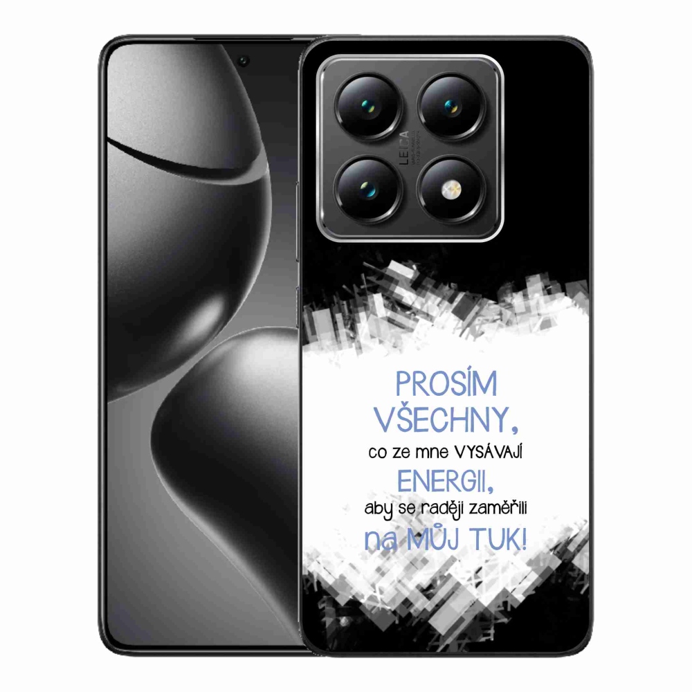 Gélový kryt mmCase na Xiaomi 14T - vtipný text 1 modrý
