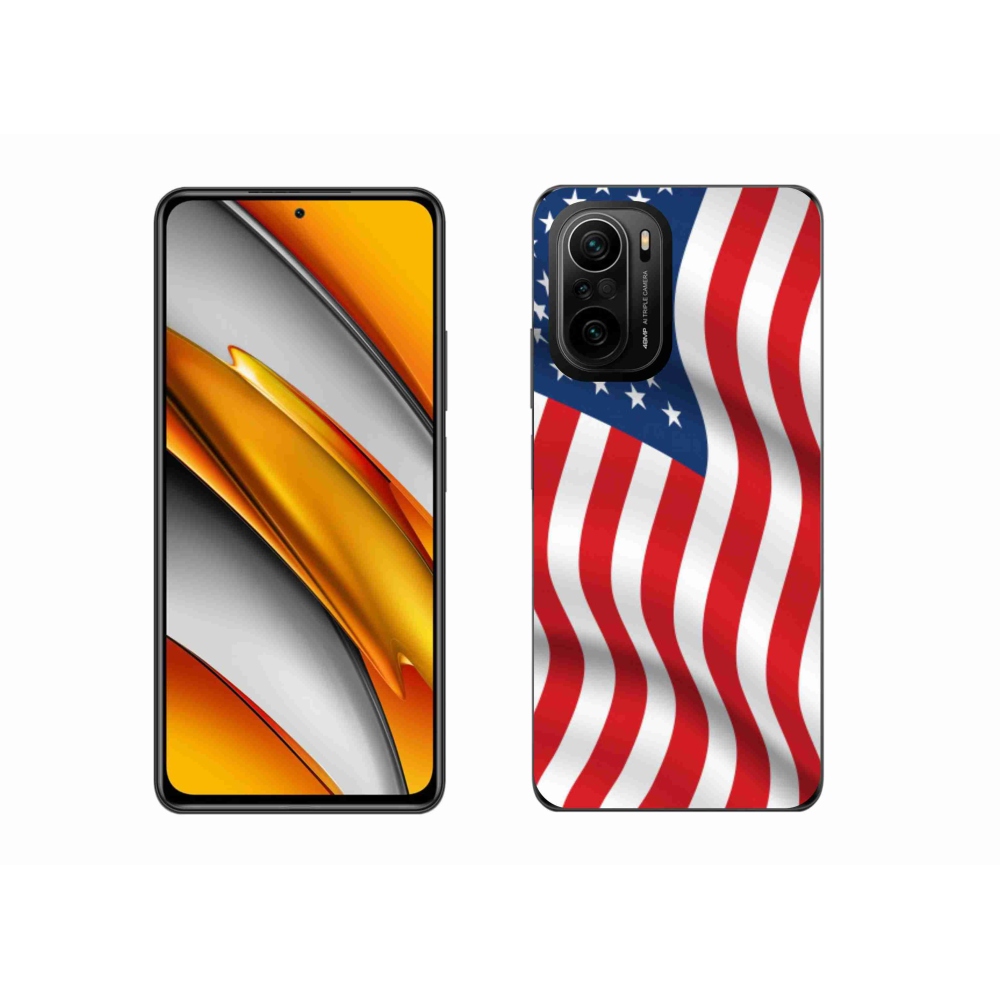 Gélový kryt mmCase na mobil Xiaomi Poco F3 - USA vlajka